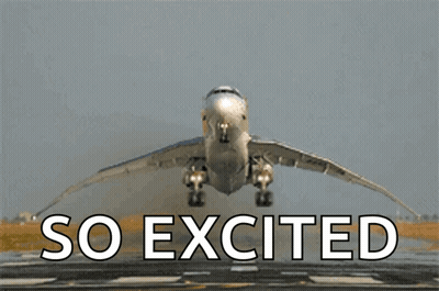 Airplane Taking Off So Excited GIF