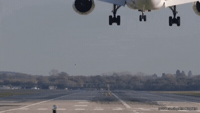 Airplane Taking Off With YouTube.com GIF