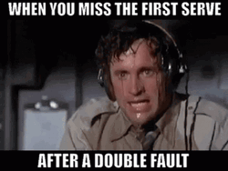 Airplane Ted Strike Sweating Tennis Double Fault Meme GIF