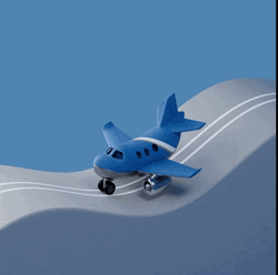 Airplane Travel On Wavy Road