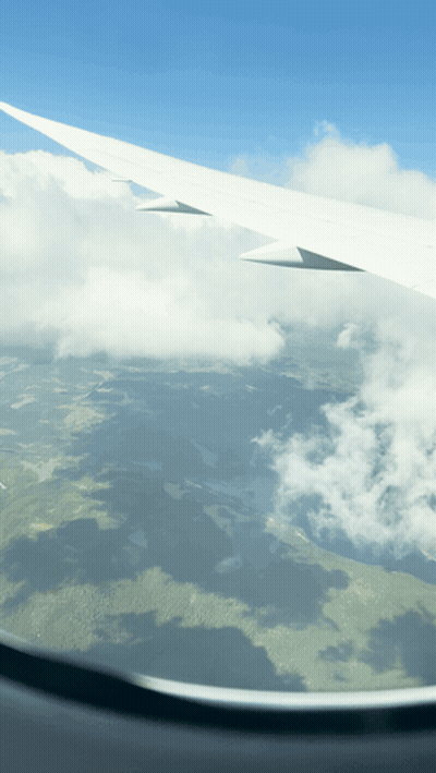 Airplane Wing In Sky GIF