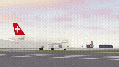 Airplane With Red Cross On Tail GIF