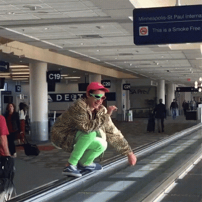 Airport Moving Walkway GIF