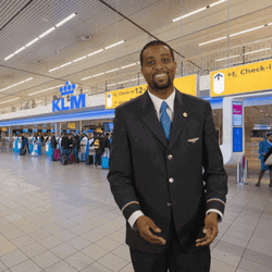 Airport Personnel Welcomes You With Big Smile GIF