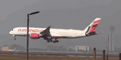 Airport Runway View From Airplane GIF