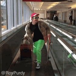 Airport Travel Trip Skateboard GIF