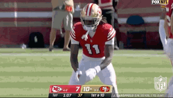 Aiyuk Points Out Goal GIF
