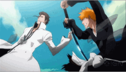 Aizen Fighting Ichigo GIF