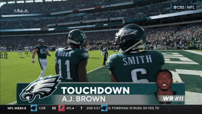 AJ Brown CBS Football Game GIF