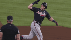 AJ Minter Running Braves Chop GIF
