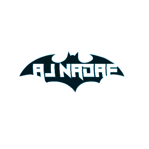 AJ Nadaf Logo With Bat Sticker