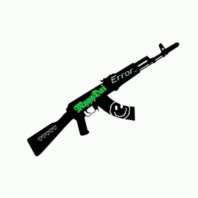 AK-47 Silhouette With Error GIF