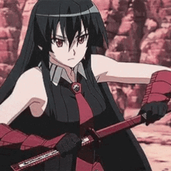 Akame Drawing Out Murasame Anime Sword GIF