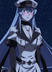 Akame Ga Kill! Blushing Esdeath GIF