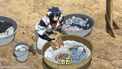 Akame Ga Kill! Susanoo Doing Laundry GIF