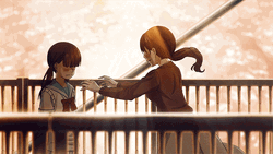 Akari Hugging Hinata Sangatsu No Raion GIF