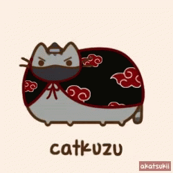 Akatsuki Pusheen Cat GIF