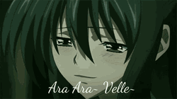 Akeno Himejima Ara Ara Velle Licking GIF