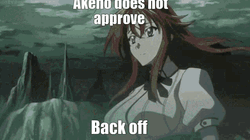 Akeno Himejima Does Not Approve Back Off GIF