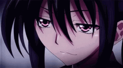 Akeno Himejima Finger Lick Evil Sadistic Look GIF
