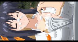Akeno Himejima Messy White Stuff Creamy GIF