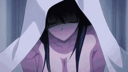 Akeno Himejima Under Blanket Sheets Bed Scene GIF