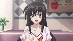 Akeno Himejima Yum Eating Sweets Wholesome  GIF
