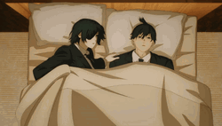 Aki Hayakawa And HImeno Anime Sleep Together GIF