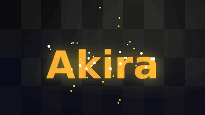 Akira In Yellow On Dark Background GIF