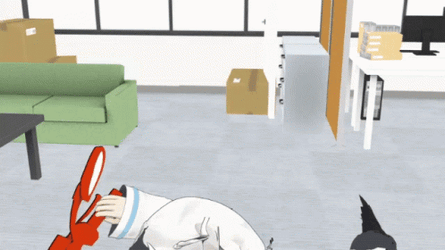 Akira Slide Hololive Shirakami Fubuki GIF