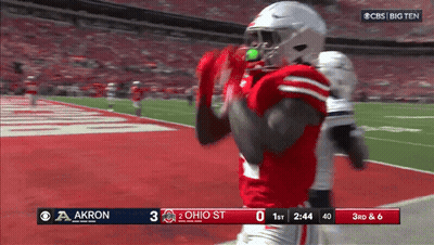 Akron Vs Ohio St Football Game On CBS GIF