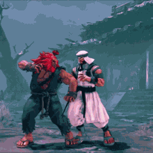 Akuma In A Fight In A Storm GIF