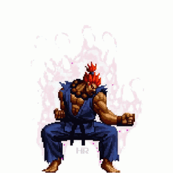 Akuma With Pink Fire GIF