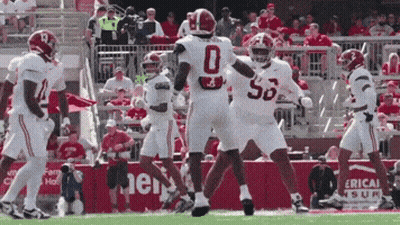 Alabama Football Players Celebrating Touchdown GIF