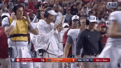 Alabama Vs Florida Football Score 16 To 9 GIF