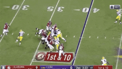Alabama Vs LSU Football Game On CBS GIF
