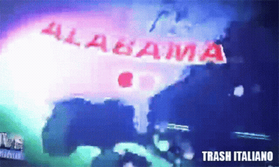 Alabama Written In Red On Colorful Background GIF