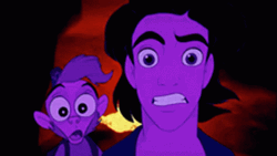 Aladdin & Abu Panicking GIF