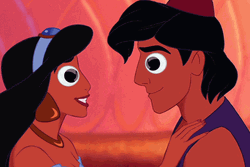 Aladdin And Jasmine Googly Eyes GIF