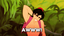 Aladdin Awww Shy GIF