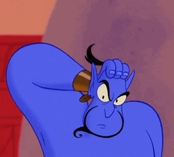 Aladdin Genie Head Scratching GIF