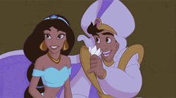 Aladdin Giving Flower To Jasmine
