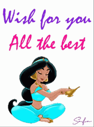 Aladdin Jasmine Best Wishes  GIF