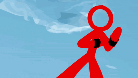 Alan Becker Arrow Blocked GIF