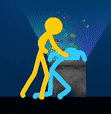 Alan Becker Blue Puking GIF
