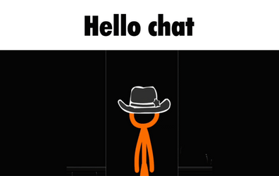 Alan Becker Hello Chat Orange GIF
