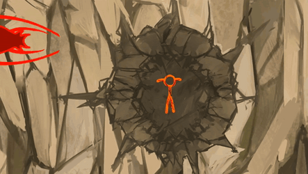 Alan Becker Pinned Down Orange GIF