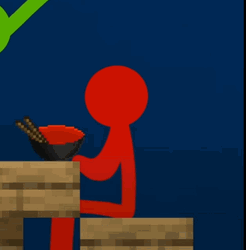 Alan Becker Red Eating Ramen GIF