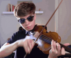Alan Milan Violin GIF