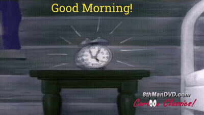Alarm Clock Saying Good Morning GIF